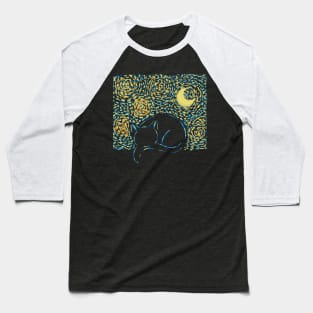 Starry Cat Baseball T-Shirt